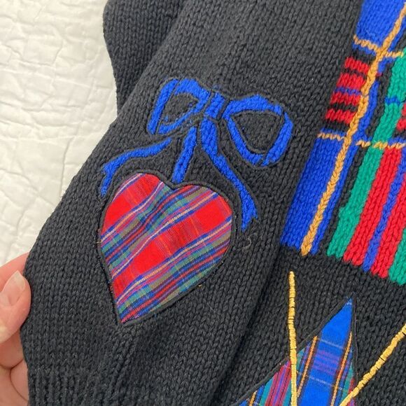 Vintage Design Options Knitwear Colorful Patterned Cardigan Size Large - Picture 3 of 8